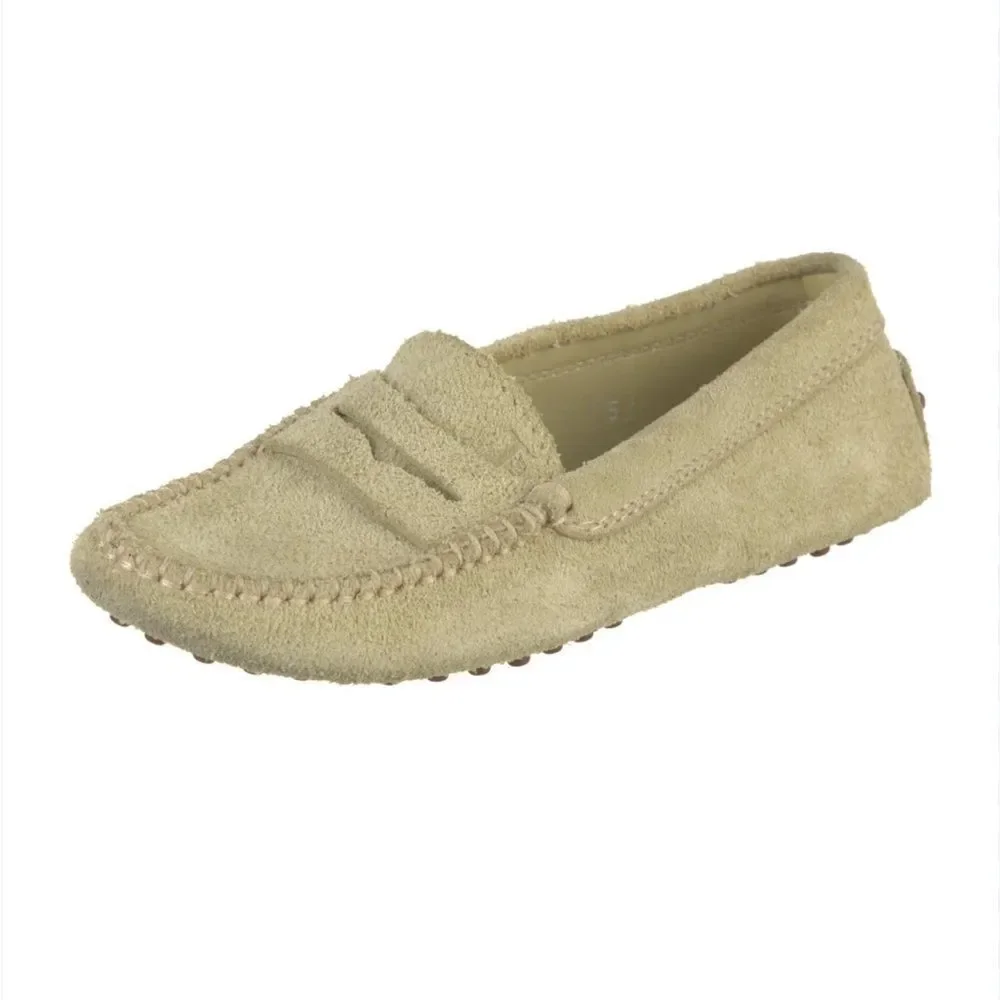 Tod's Kids Tan Suede Loafers